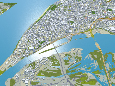Samara city russia 70km 3D मॉडल