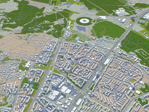 Samara city russia 70km 3D मॉडल