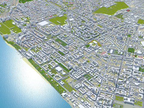 Samara city russia 70km 3D मॉडल
