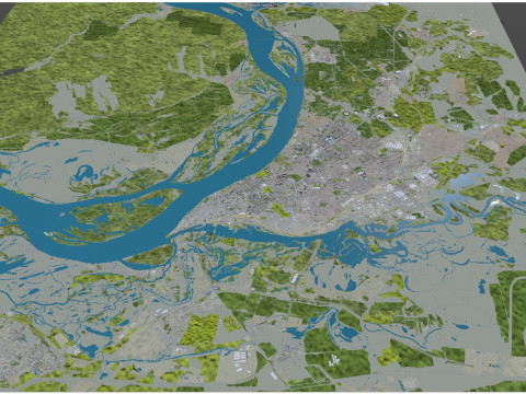 Samara city russia 70km 3D मॉडल