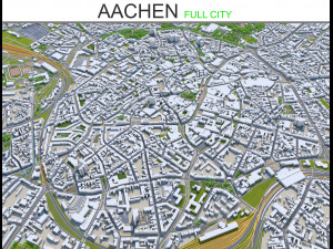 aachen city germany 30km 3D Model
