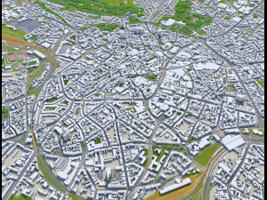 aachen city germany 30km 3D Model