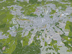 aachen city germany 30km 3D Model