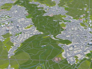 aachen city germany 30km 3D Model