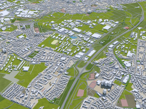 aachen city germany 30km Modelo 3D