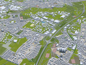 aachen city germany 30km 3D Model