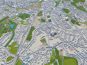 aachen city germany 30km 3D Model