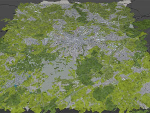 aachen city germany 30km 3D Model