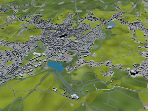 aachen city germany 30km 3D Model