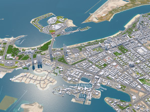 Abu dhabi city uae 70km 3D Модель
