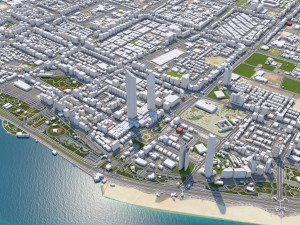 Abu dhabi city uae 70km 3D Модель
