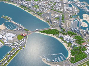 Abu dhabi city uae 70km 3D Модель