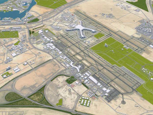 Cidade de Abu Dhabi Emirados &Aacute;rabes Unidos 70 km Modelo 3D