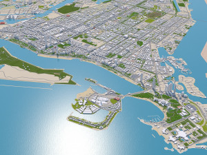 Abu dhabi city uae 70km 3D Модель