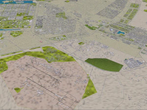 Cidade de Abu Dhabi Emirados &Aacute;rabes Unidos 70 km Modelo 3D