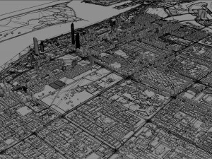 Cidade de Abu Dhabi Emirados &Aacute;rabes Unidos 70 km Modelo 3D