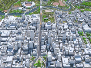 Adelaide city australia 65km 3D Model