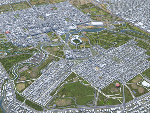 Adelaide city australia 65km 3D-Modell