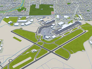 Adelaide city australia 65km 3D Model