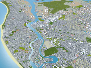 Adelaide city australia 65km 3D-Modell