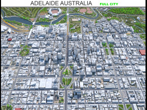 Adelaide city australia 65km 3D Model