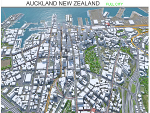 Auckland city new zealand 100km 3D 모델