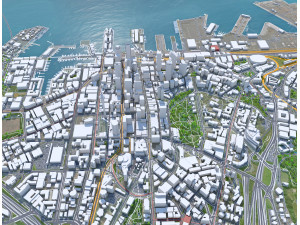 Auckland city new zealand 100km 3D Model