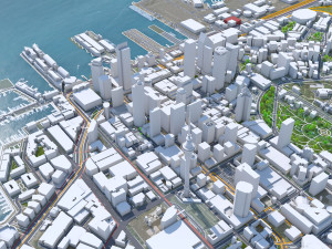 Auckland city new zealand 100km 3D Model