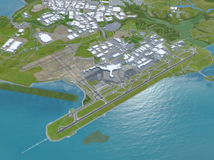 Auckland city new zealand 100km 3D Model