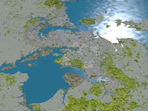 Auckland city new zealand 100km 3D Model