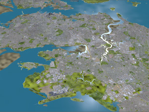 Auckland city new zealand 100km 3D Model