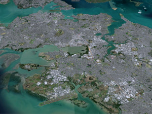Auckland city new zealand 100km 3D Model