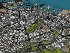 Auckland city new zealand 100km 3D Model