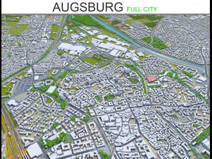 augsburg city germany 30km 3Dモデル