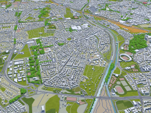 augsburg city germany 30km Modelo 3D