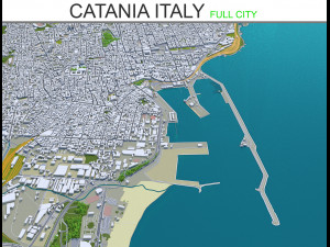 catania city italy 30km 3Dモデル
