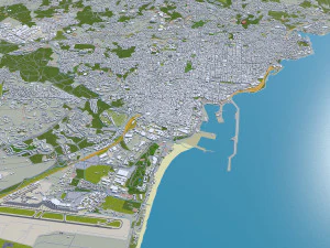 catania city italy 30km 3D Model
