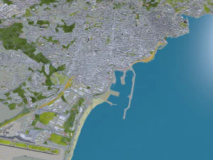 catania city italy 30km 3D Model