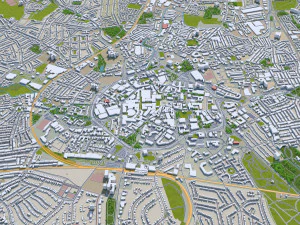 coventry city england 30km 3D Model