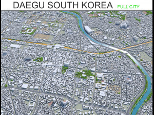 daegu city south korea 90km 3D Model