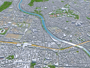 daegu city south korea 90km 3D Model