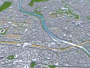 daegu city south korea 90km 3D Model