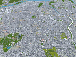 daegu city south korea 90km 3D Model