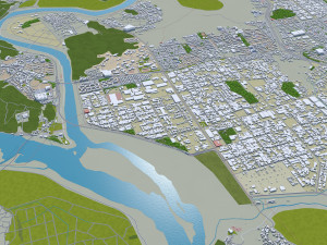 daegu city south korea 90km 3D Model