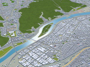 daegu city south korea 90km 3D Model
