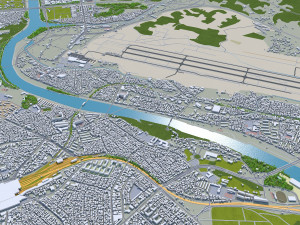daegu city south korea 90km 3D Model