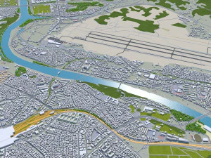 daegu city south korea 90km 3D Model
