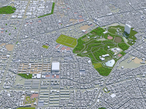 daegu city south korea 90km 3D Model