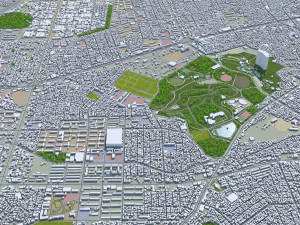 daegu city south korea 90km 3D Model