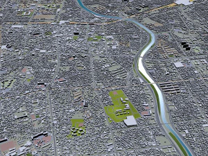 daegu city south korea 90km 3D Model